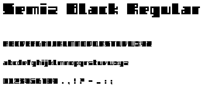 Semiz black Regular font